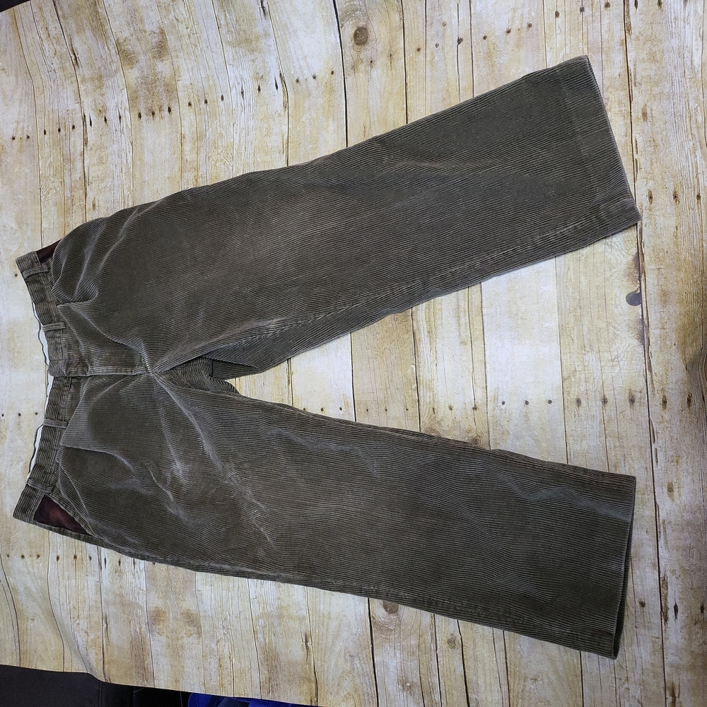 Vntg Orvis corduroy pants with leather pockets